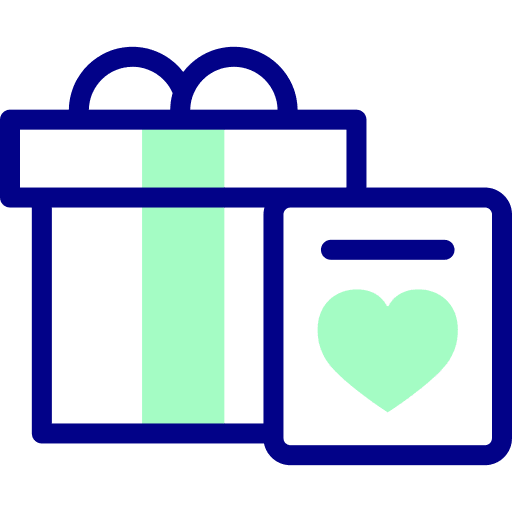 Gift box package gift box heart icon