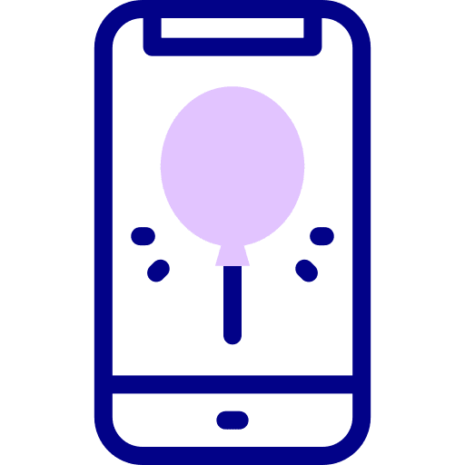 Balloon mobile party celebration icon Balloon mobile party celebration icon