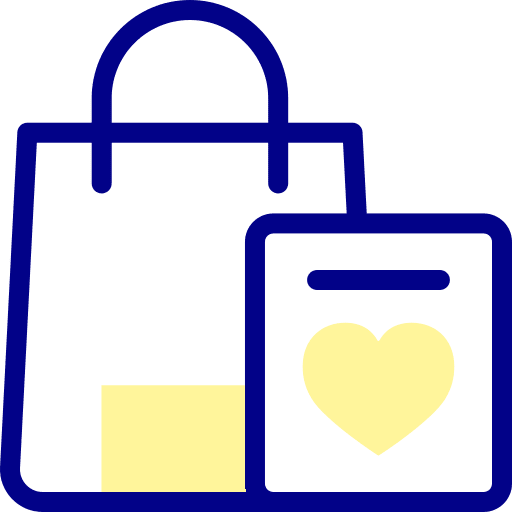 Gift bag present birthday and party heart icon Gift bag present birthday and party heart icon