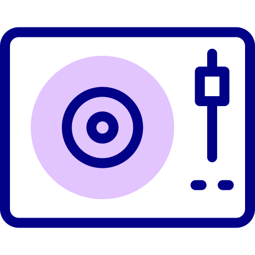 Turntable dj mixer music player player icon Turntable dj mixer music player player icon