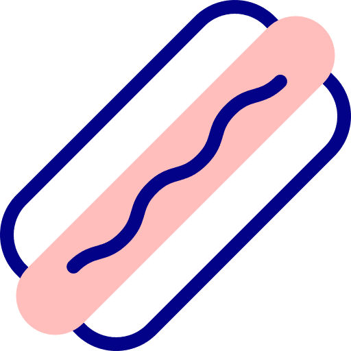 Hot dog hot dog sausage food icon Hot dog hot dog sausage food icon