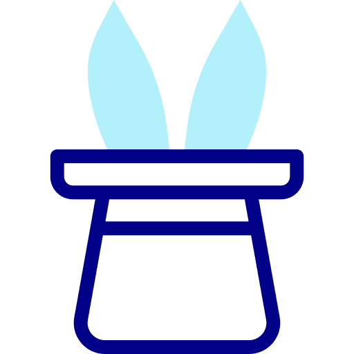 Rabbit magic magic trick magician hat icon Rabbit magic magic trick magician hat icon