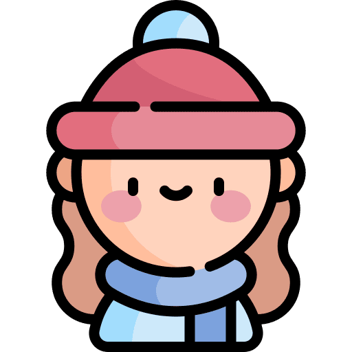 Girl winter hat user avatar icon