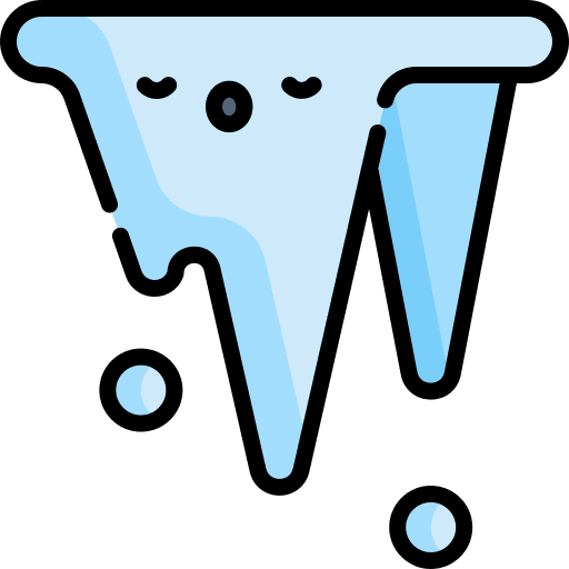 Icicle cold winter nature icon