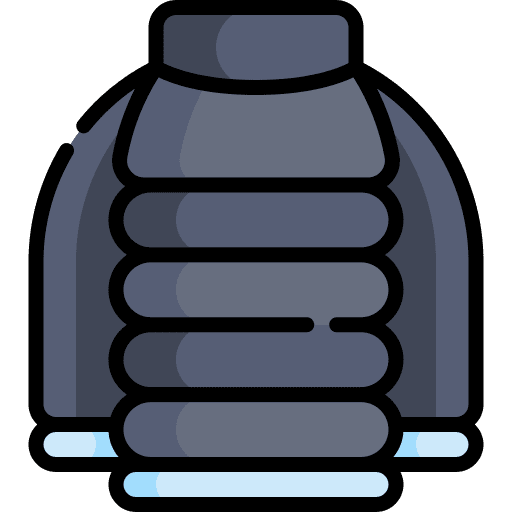 Puffer coat overcoat warm winter clothes icon