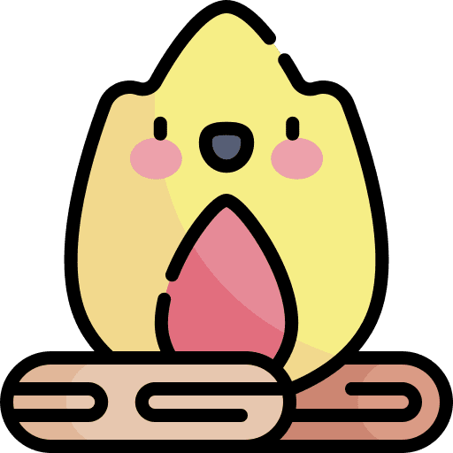 Bonfire fire holidays camping icon