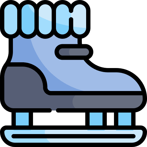 Ice skate winter sport footwear ice sports icon
