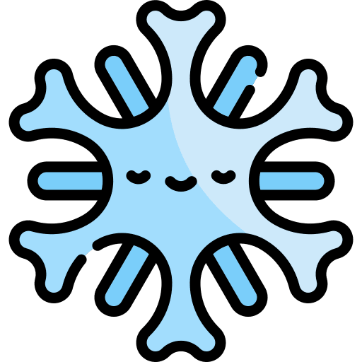 Snowflake winter ice crystal weather icon