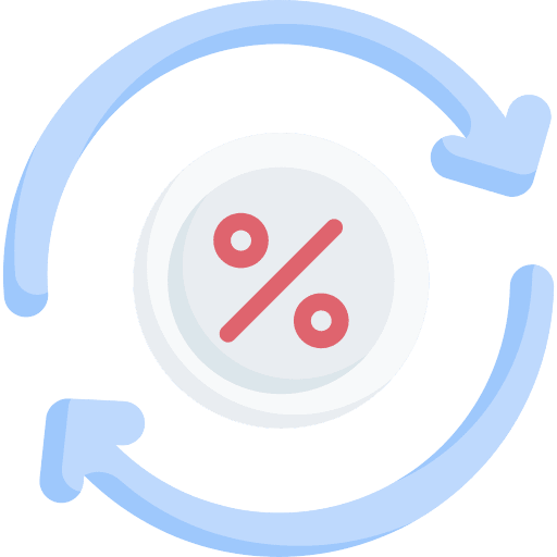 Exchange rate bank percentage currency icon Exchange rate bank percentage currency icon