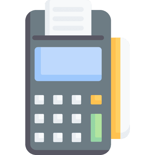 Pos terminal credit card technology dataphone icon