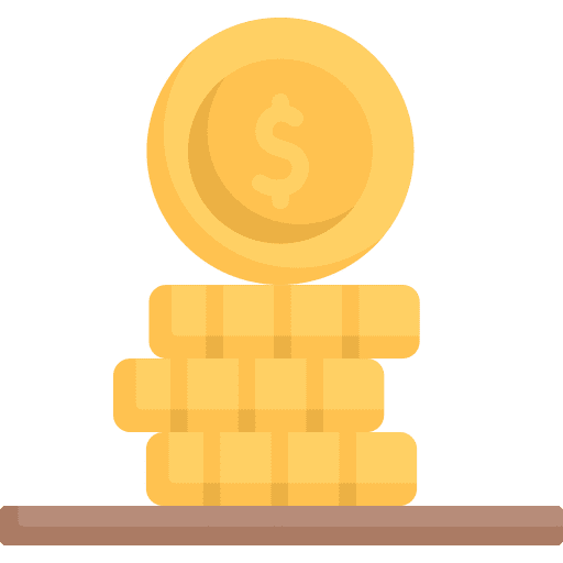 Coins dollar business money icon Coins dollar business money icon