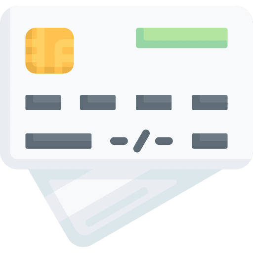 Credit card payment store chip icon Credit card payment store chip icon