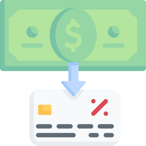 Credit card receive dollar bill payment icon Credit card receive dollar bill payment icon