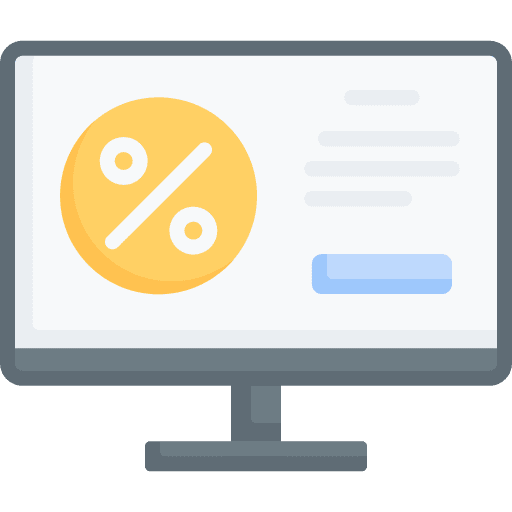 Interest rate percent business and finance discount icon Interest rate percent business and finance discount icon