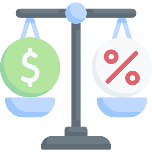 Scale balance scale money icon Scale balance scale money icon