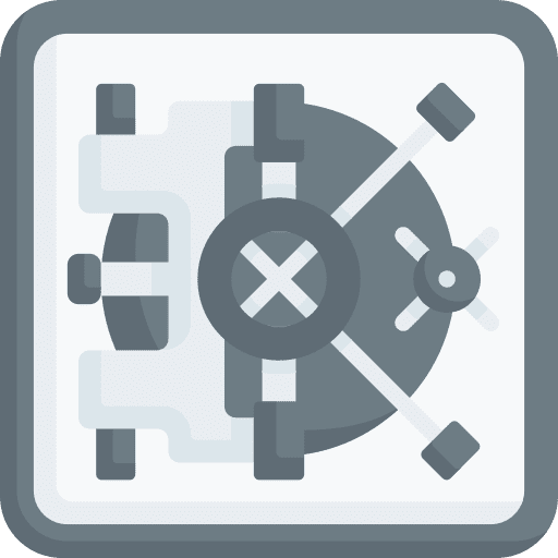 Vault protection security safety box icon Vault protection security safety box icon