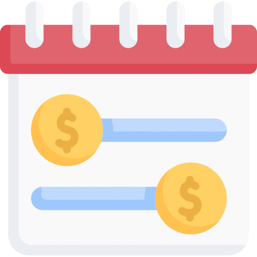Calendar dollar business and finance planning icon Calendar dollar business and finance planning icon
