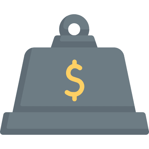 Debt money crisis business and finance icon Debt money crisis business and finance icon