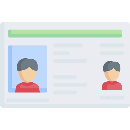 Id card identity accreditation business icon Id card identity accreditation business icon