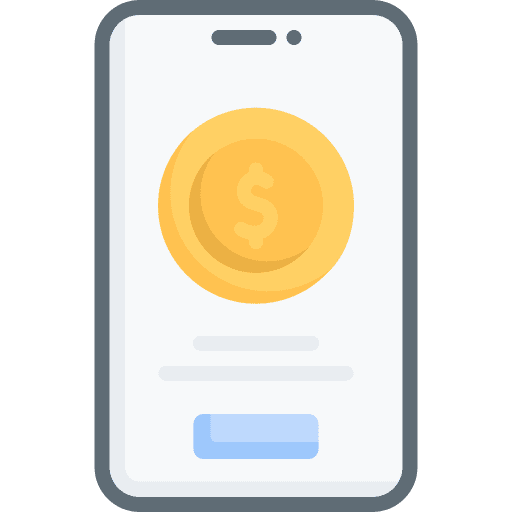 Online banking business and finance transfer smartphone icon Online banking business and finance transfer smartphone icon