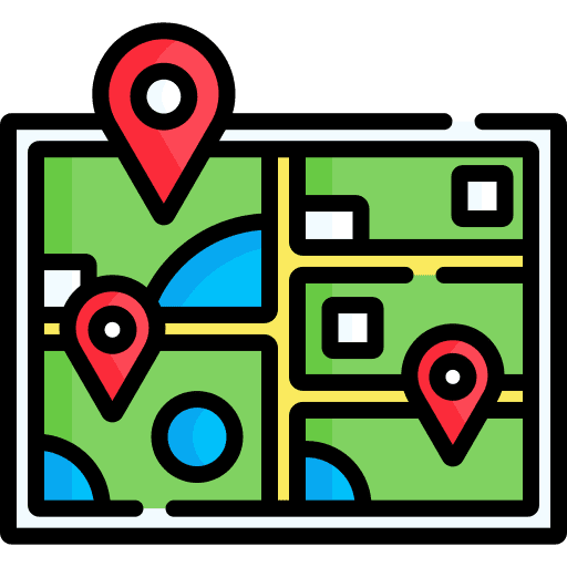 Street map map pointer street map maps and location icon