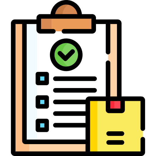 Checklist criteria shipping and delivery document icon Checklist criteria shipping and delivery document icon