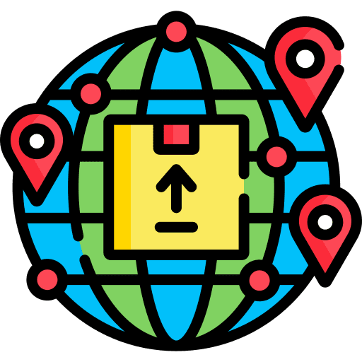Global distribution location world placeholder icon Global distribution location world placeholder icon