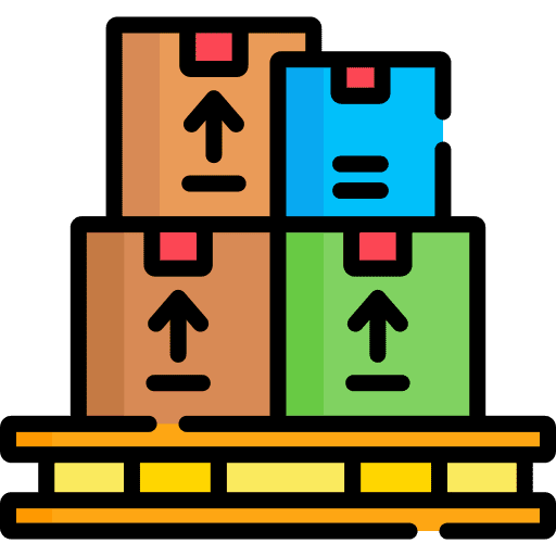 Pallet factory parcel delivery box icon Pallet factory parcel delivery box icon