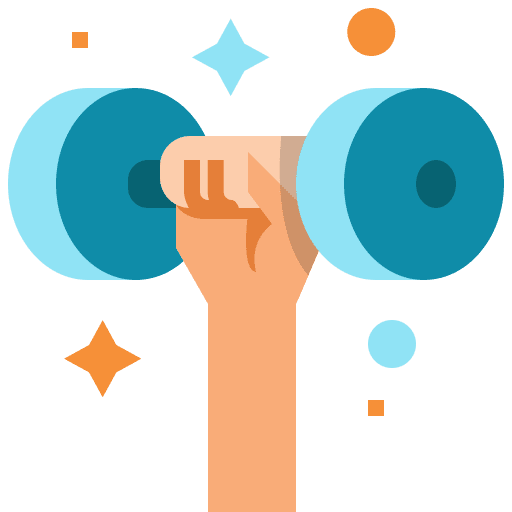 Exercise weightlifting sport healthcare and medical icon