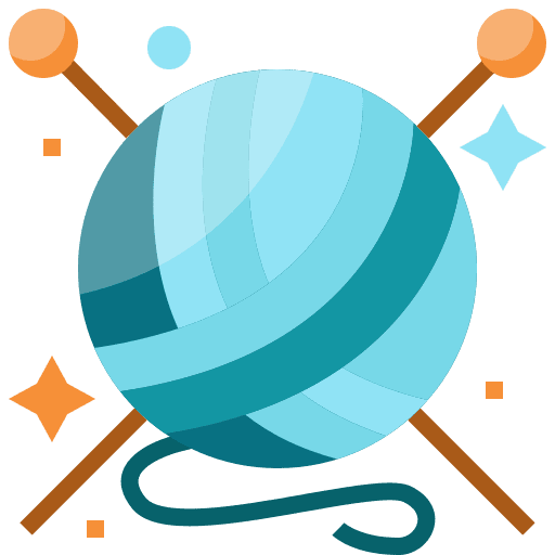 Knitting thread needles knitting icon Knitting thread needles knitting icon