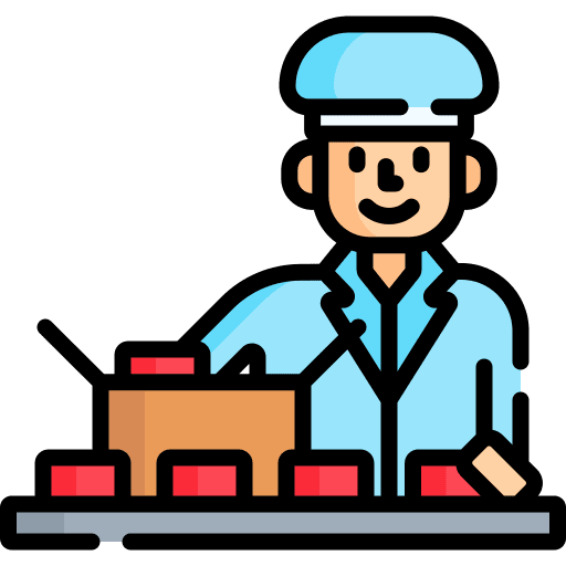 Packing shipping and delivery inventory worker icon Packing shipping and delivery inventory worker icon