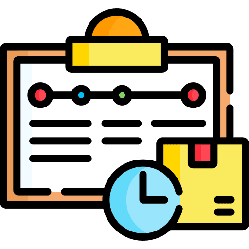 Schedule parcel clipboard delivery time icon Schedule parcel clipboard delivery time icon