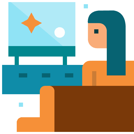 Watching tv woman avatar watching tv icon Watching tv woman avatar watching tv icon