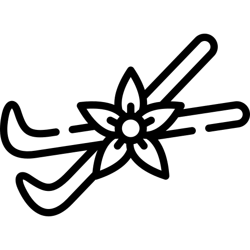 Vanilla aroma essential flower icon Vanilla aroma essential flower icon