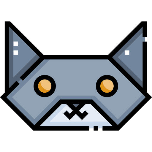 Cat craft art paper icon