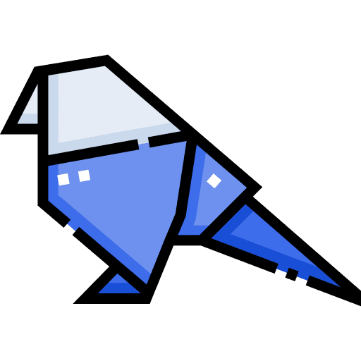 Bird paper art and design bird icon