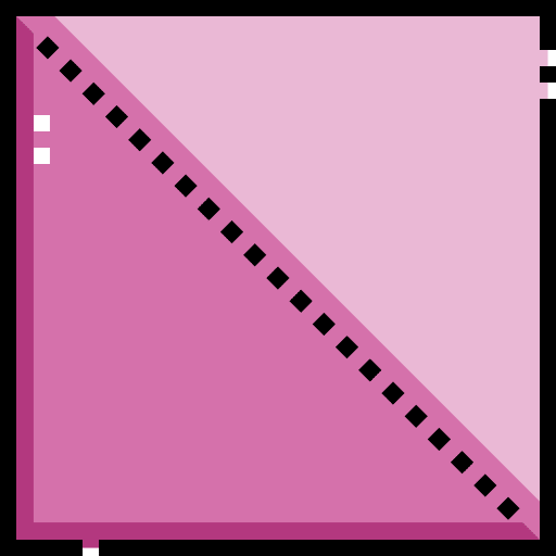 Diagonal line paper craft diagonal line icon