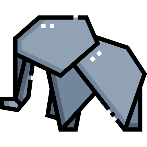 Elephant craft art and design paper icon