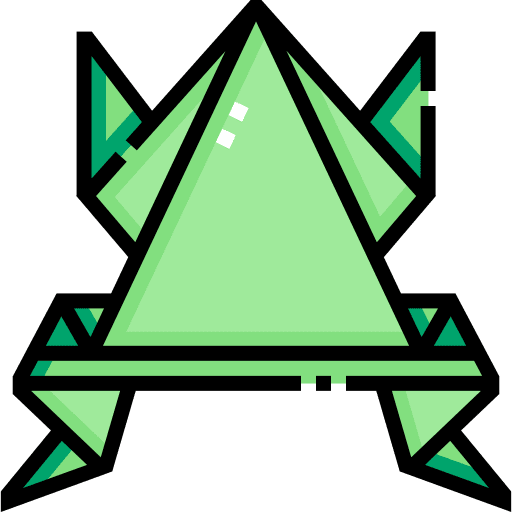Frog fold art and design paper icon