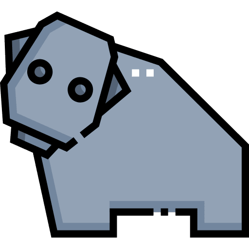 Hippo fold origami hippo icon