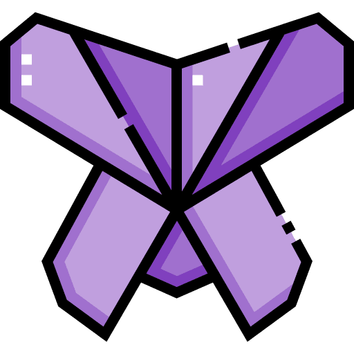 Butterfly craft art and design fold icon