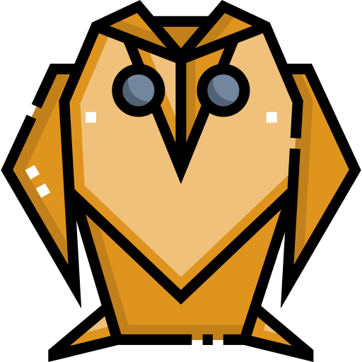Owl animal art and design fold icon