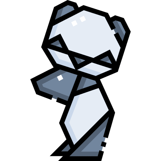 Panda fold art and design panda icon