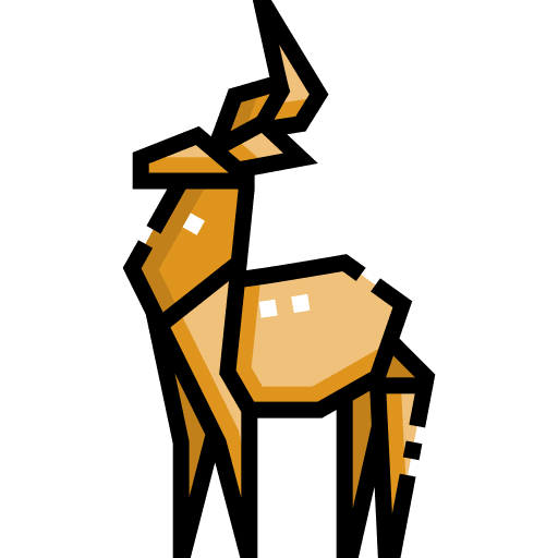 Stag paper art craft icon