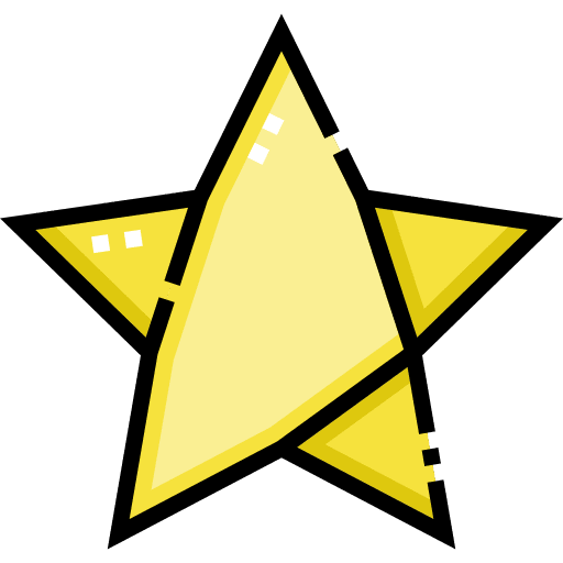 Star shape origami star icon