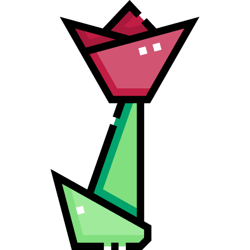 Tulip art and design flower paper icon