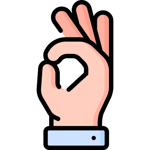 Ok hands and gestures hand good icon