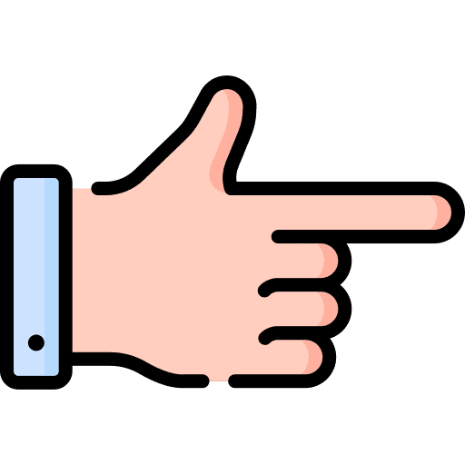 Right hands and gestures pointing you icon