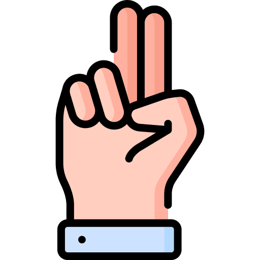 Two number index finger icon