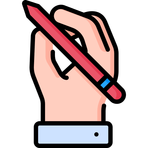 Writing gesture student pen icon Writing gesture student pen icon